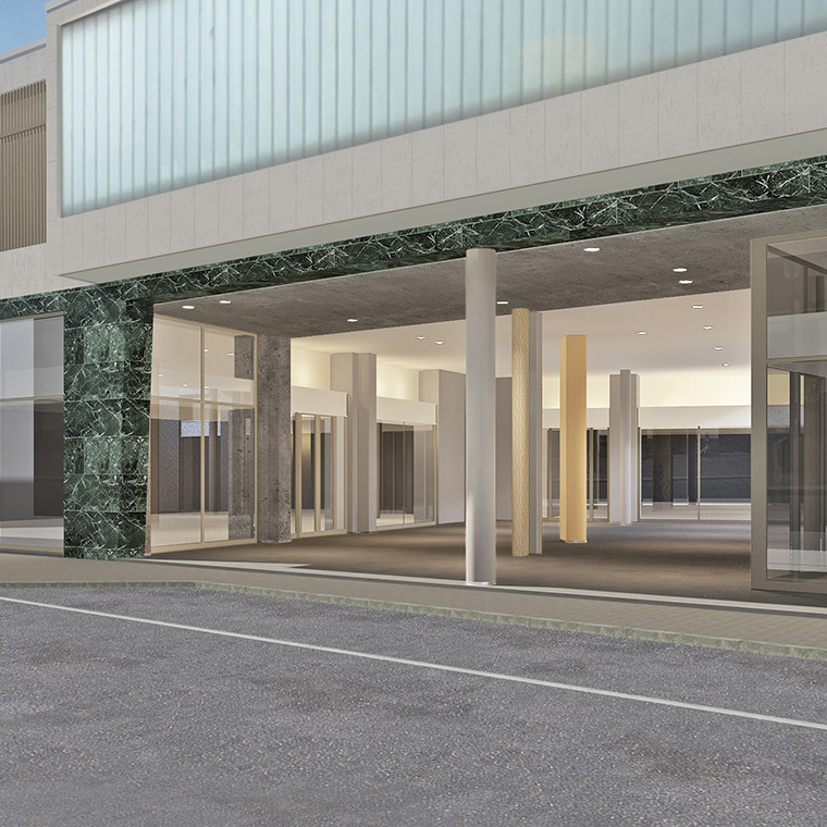 Trasformazione di un edificio pluripiano in galleria commerciale urbana | Vigevano (Pv)